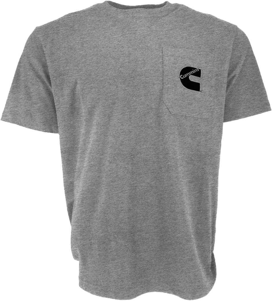 Cummins Men’s T-Shirt Short Sleeve Sport Gray Pocket Tee CMN4754 – Large(3X-Large)